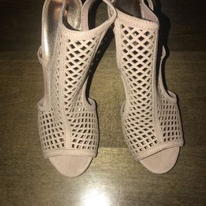 Madden Girl Taupe Regalll Caged Dress Sandals